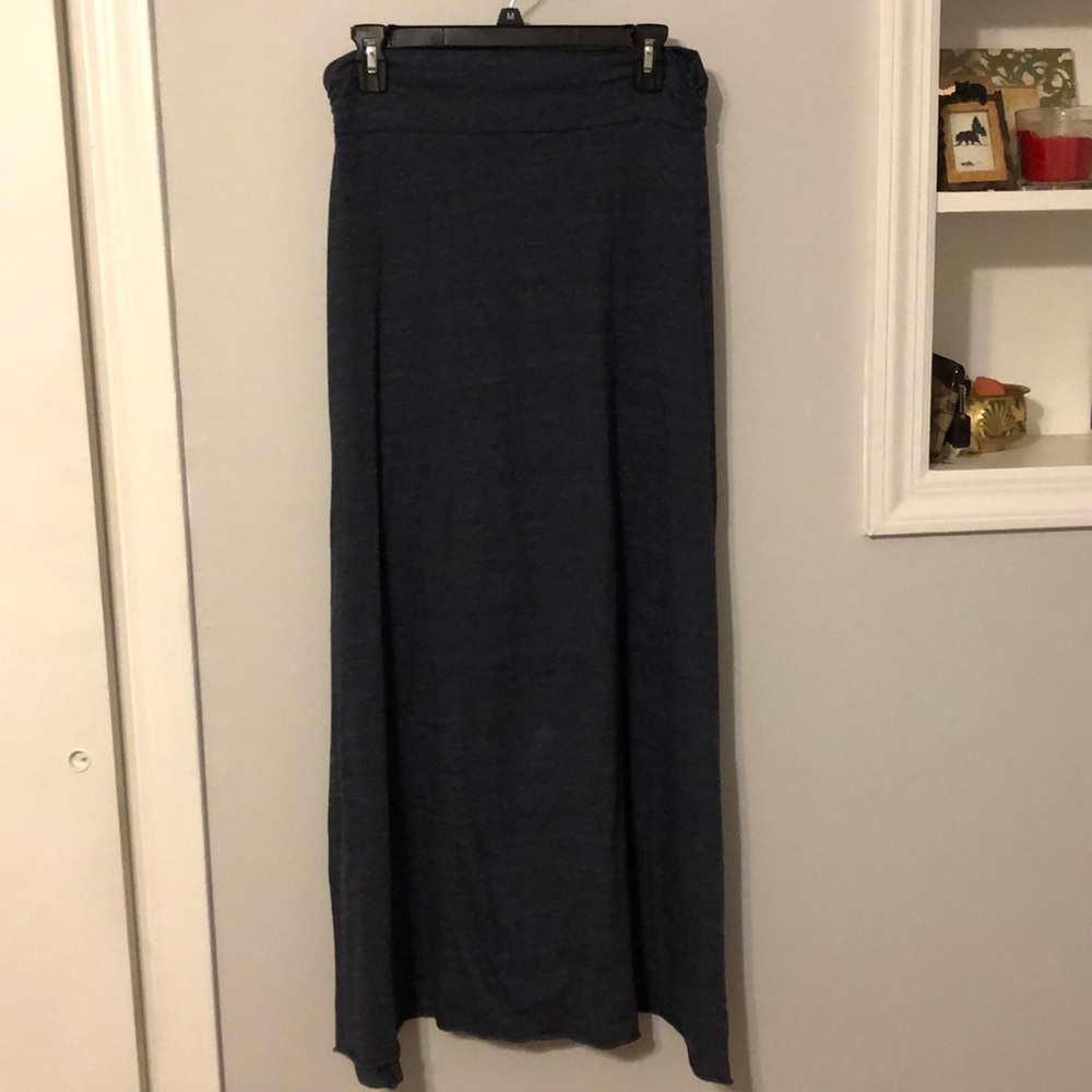 Alternative earth blue heathered maxi skirt